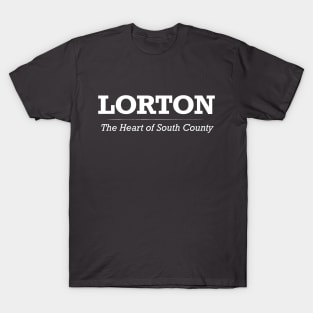 Lorton, Heart of South County - White Print T-Shirt